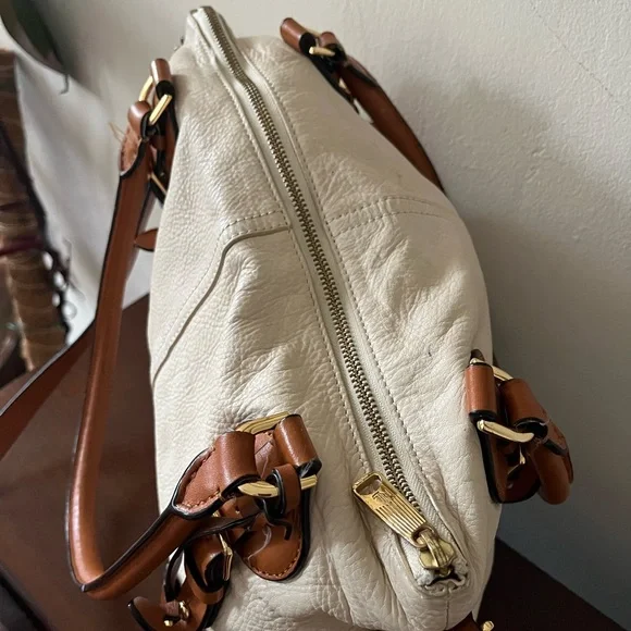 Ralph Lauren Cream and Tan Leather Shoulder or Crossbody Bag - Picture 5 of 8